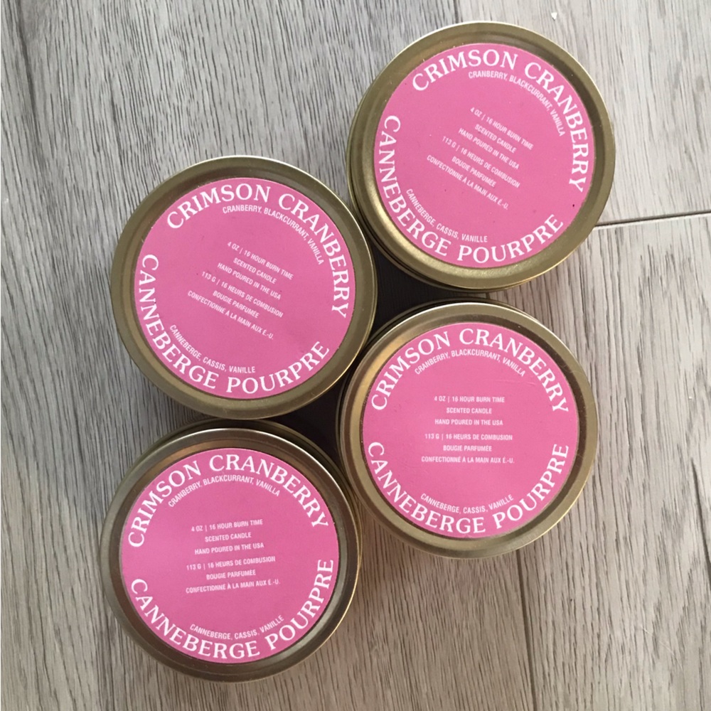 UO Artist Print Tin Candle- Crimson Cranberry